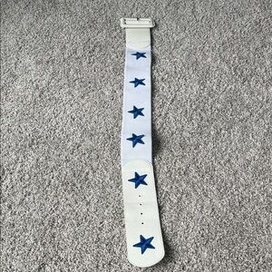 White Belt with Blue Star Accents